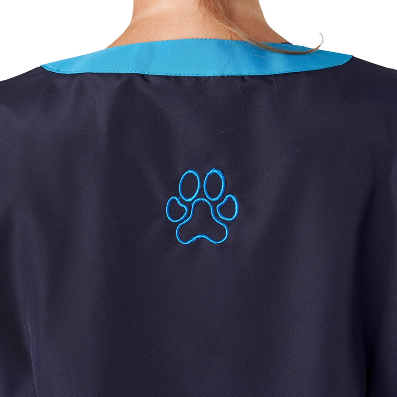 Amelia Boat Neck Jacket Navy/Turquoise