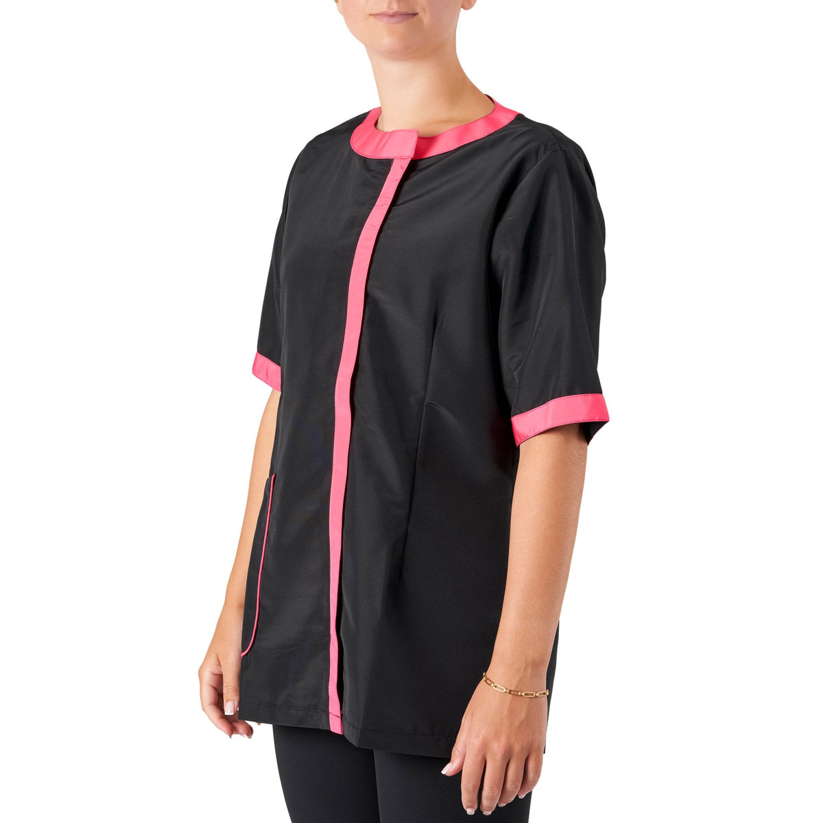 Amelia Boat Neck Jacket Black Pink