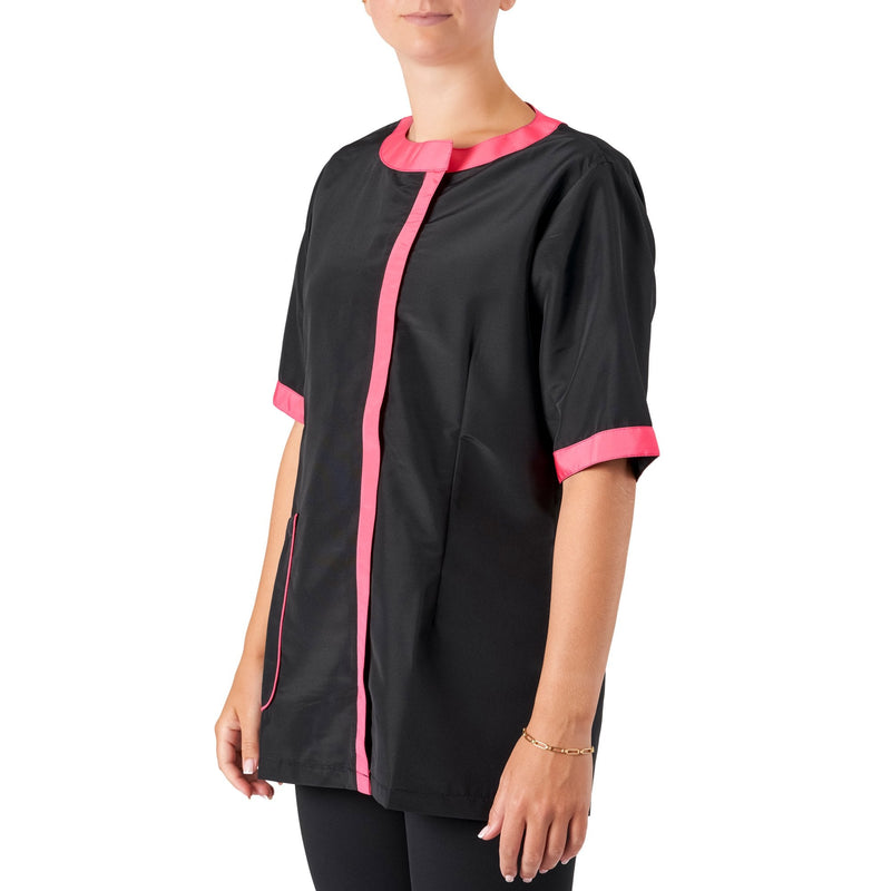Amelia Boat Neck Jacket Black/Pink
