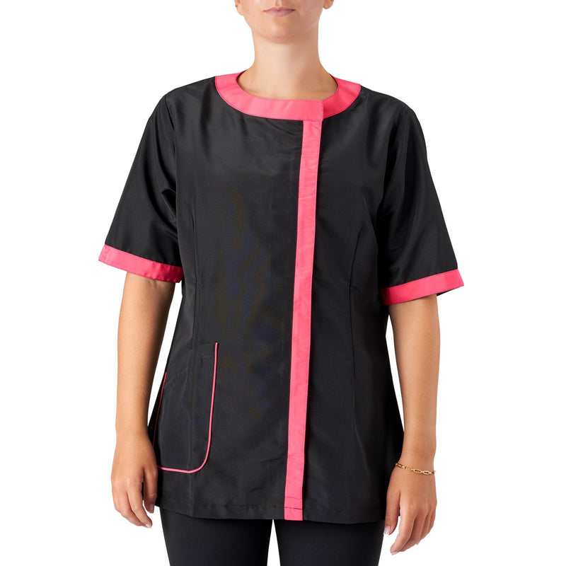 Amelia Boat Neck Jacket Black/Pink