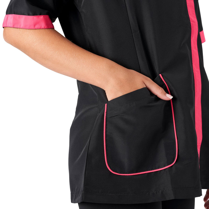 Amelia Boat Neck Jacket Black/Pink