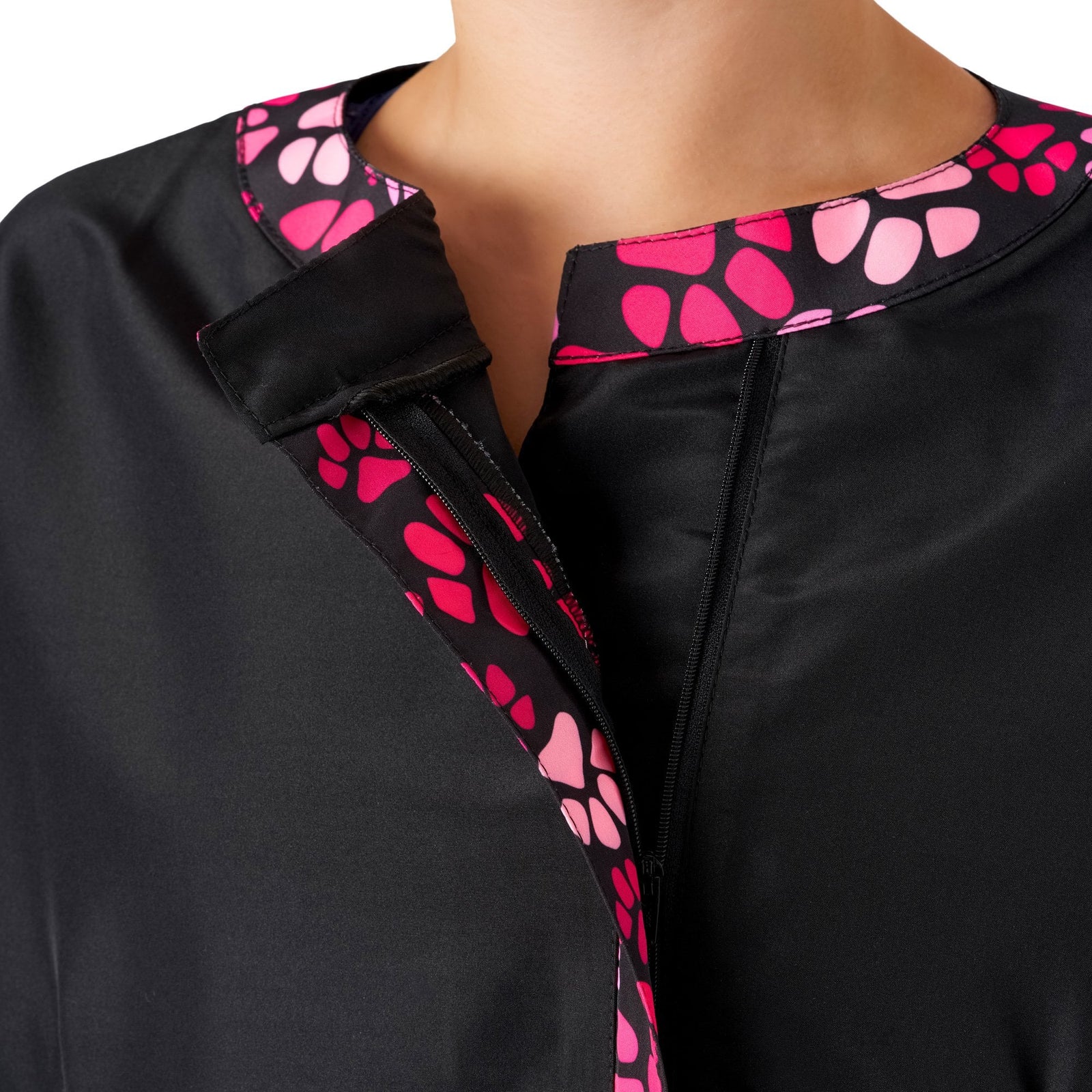 Amelia Boat Neck Jacket Black/Pink Paw