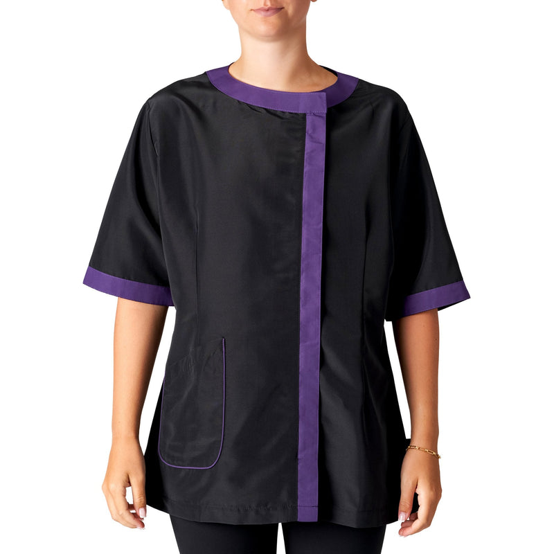 Amelia Boat Neck Jacket Black/Purple
