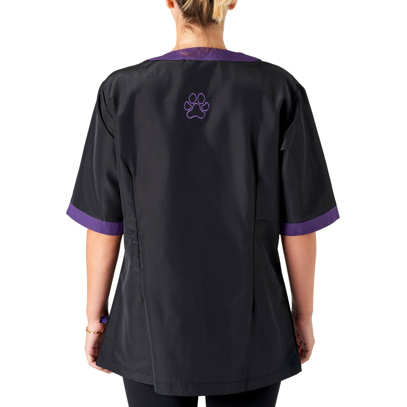 Amelia Boat Neck Jacket Black/Purple