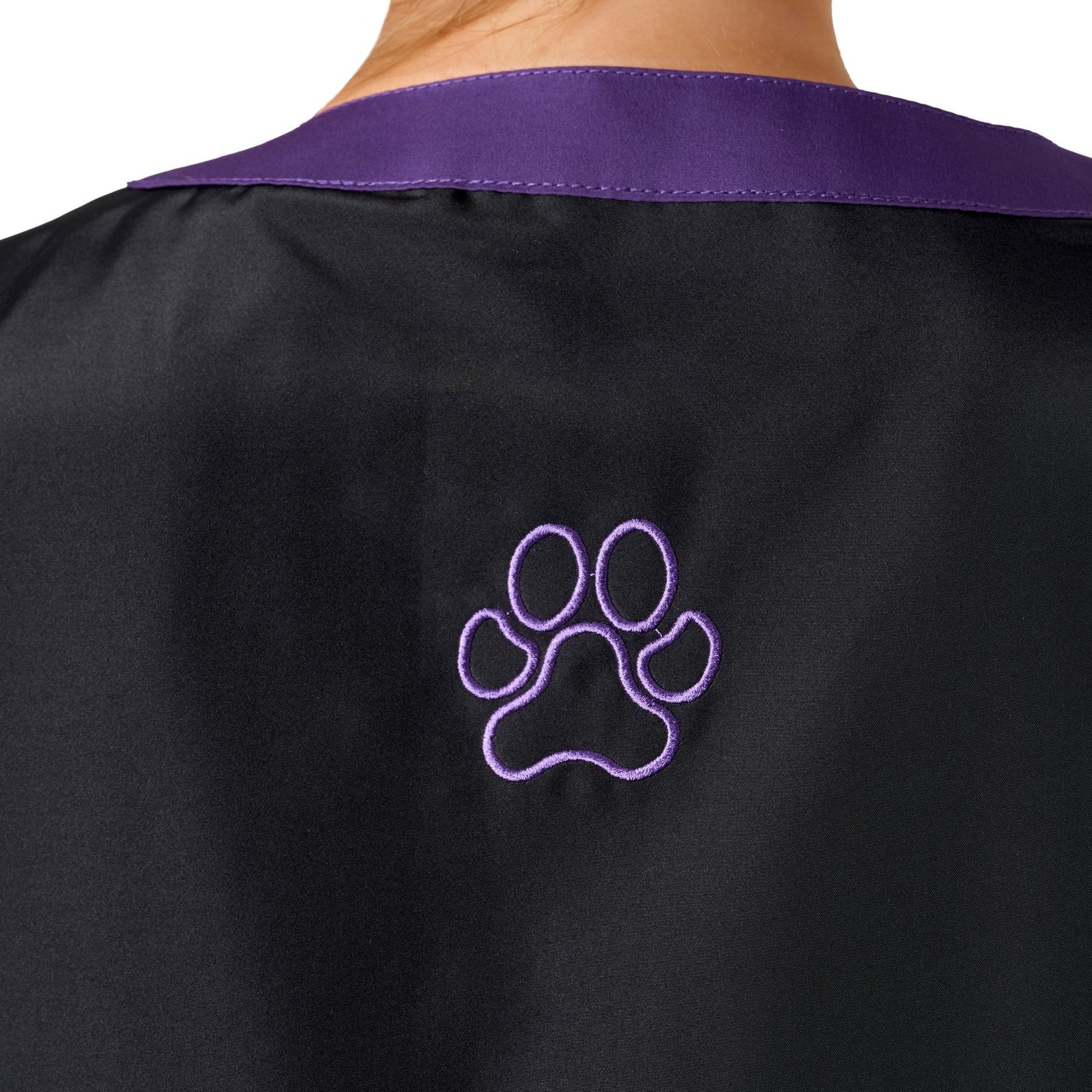 Amelia Boat Neck Jacket Black/Purple