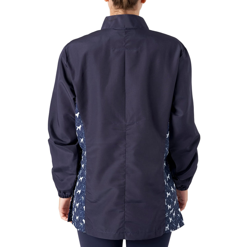 Groomers Penny Poodle Long Sleeve Mandarin Collar Tunic Navy/Bling