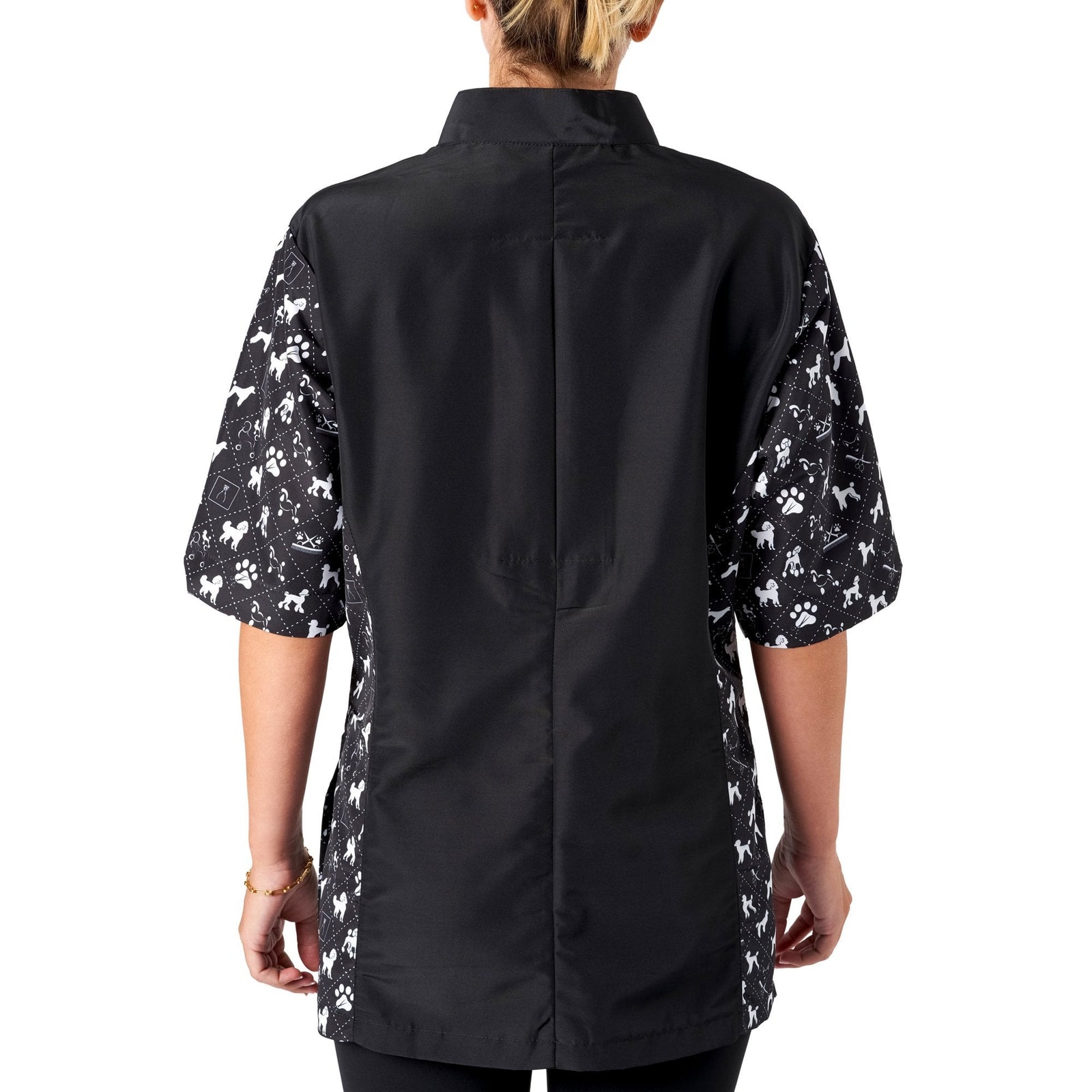Groomers Penny Poodle Mandarin Collar Tunic Black/Bling