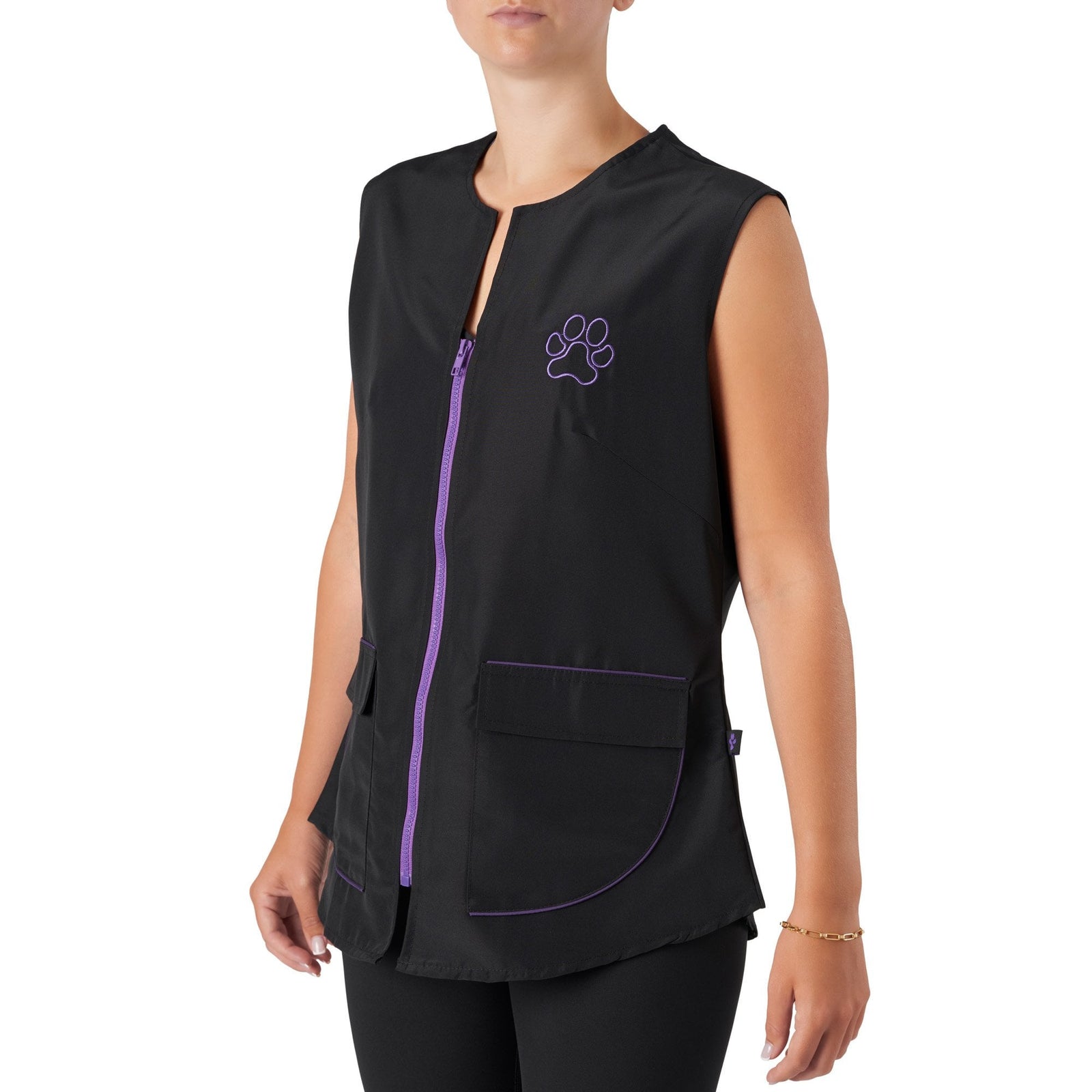 Groomers Winnie Waistcoat Black/Purple