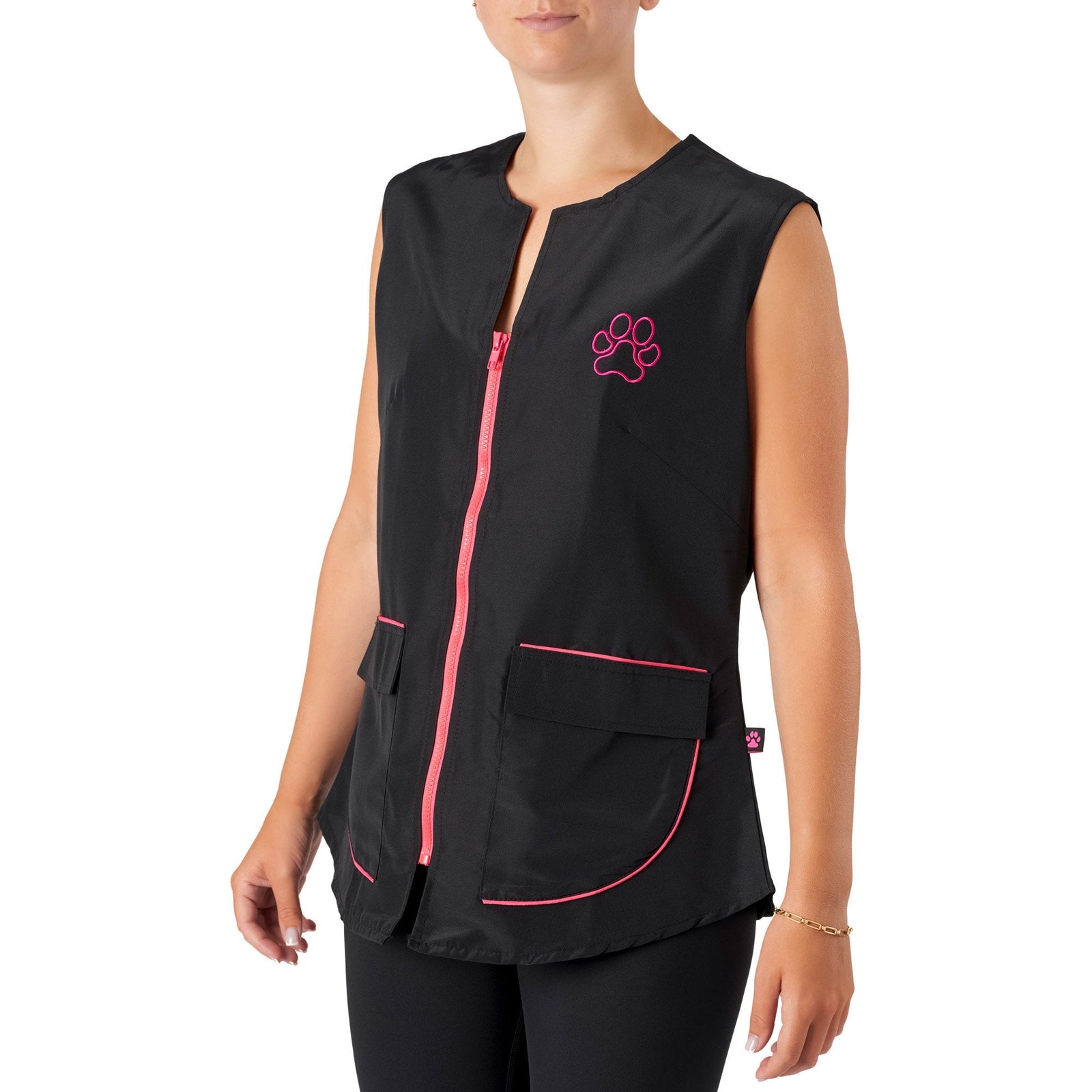 Groomers Winnie Waistcoat Black/Pink