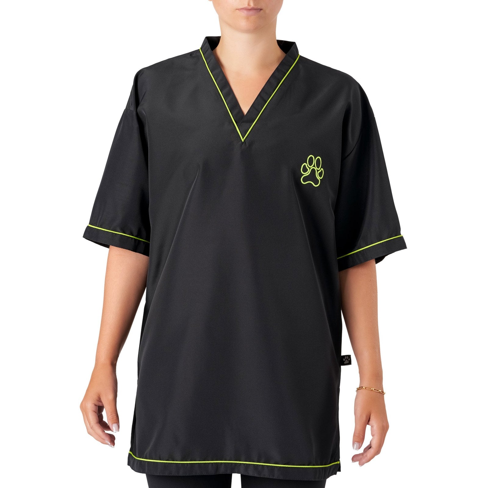Groomers V-Neck Tunic Black/Neon