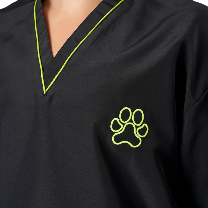 Groomers V-Neck Tunic Black/Neon