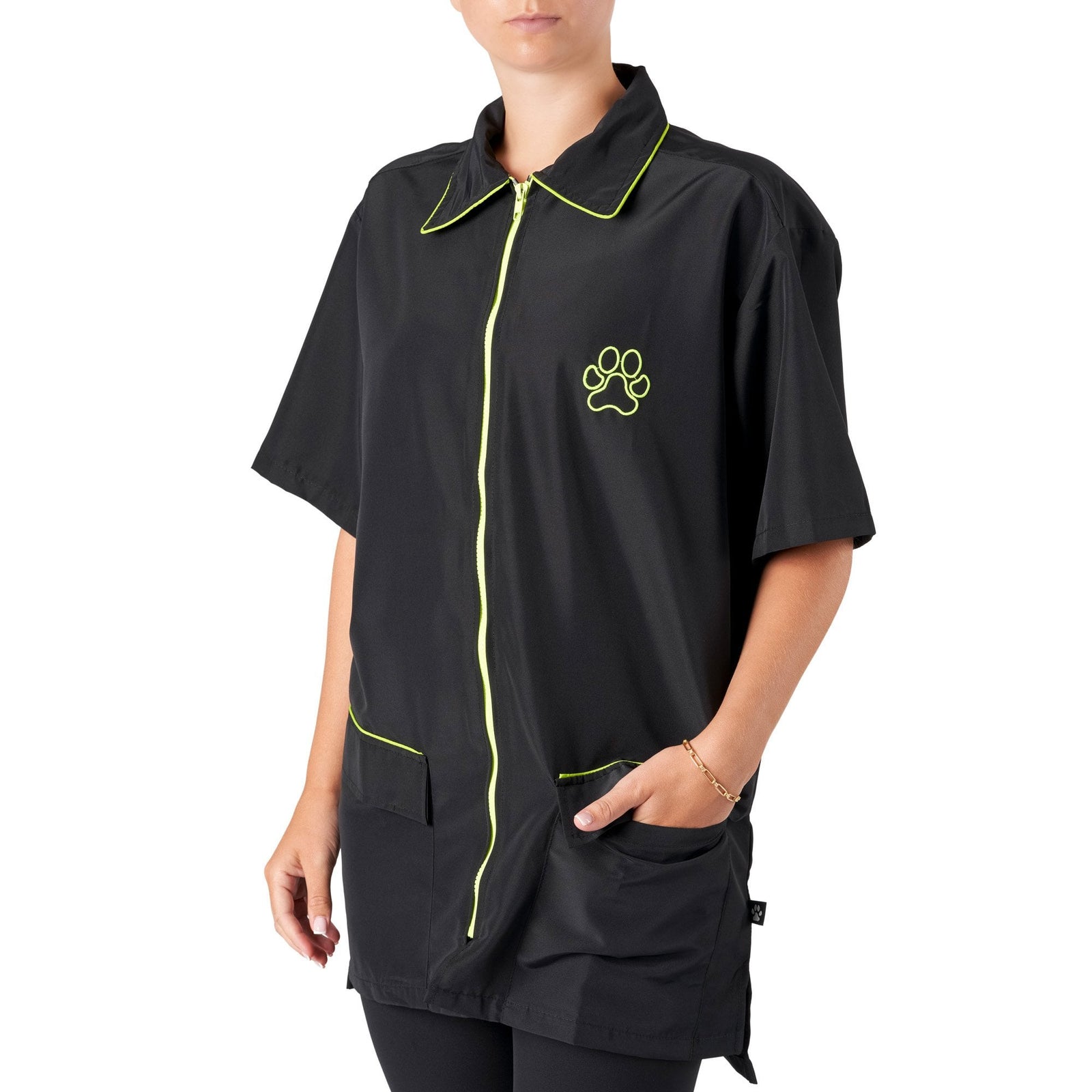 Groomers Buddy Short Sleeve Jacket Black/Neon