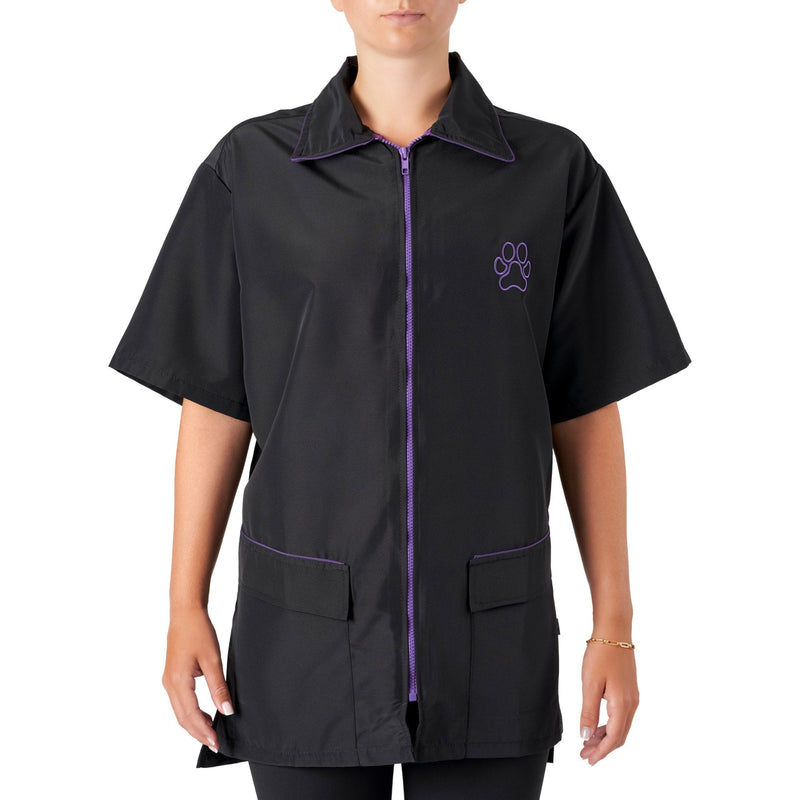 Groomers Buddy Short Sleeve Jacket Black/Purple