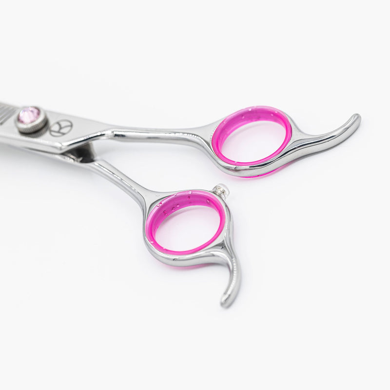 Kanpeki Curved Pink 6.5" Left-Handed 45T Thinning Scissors