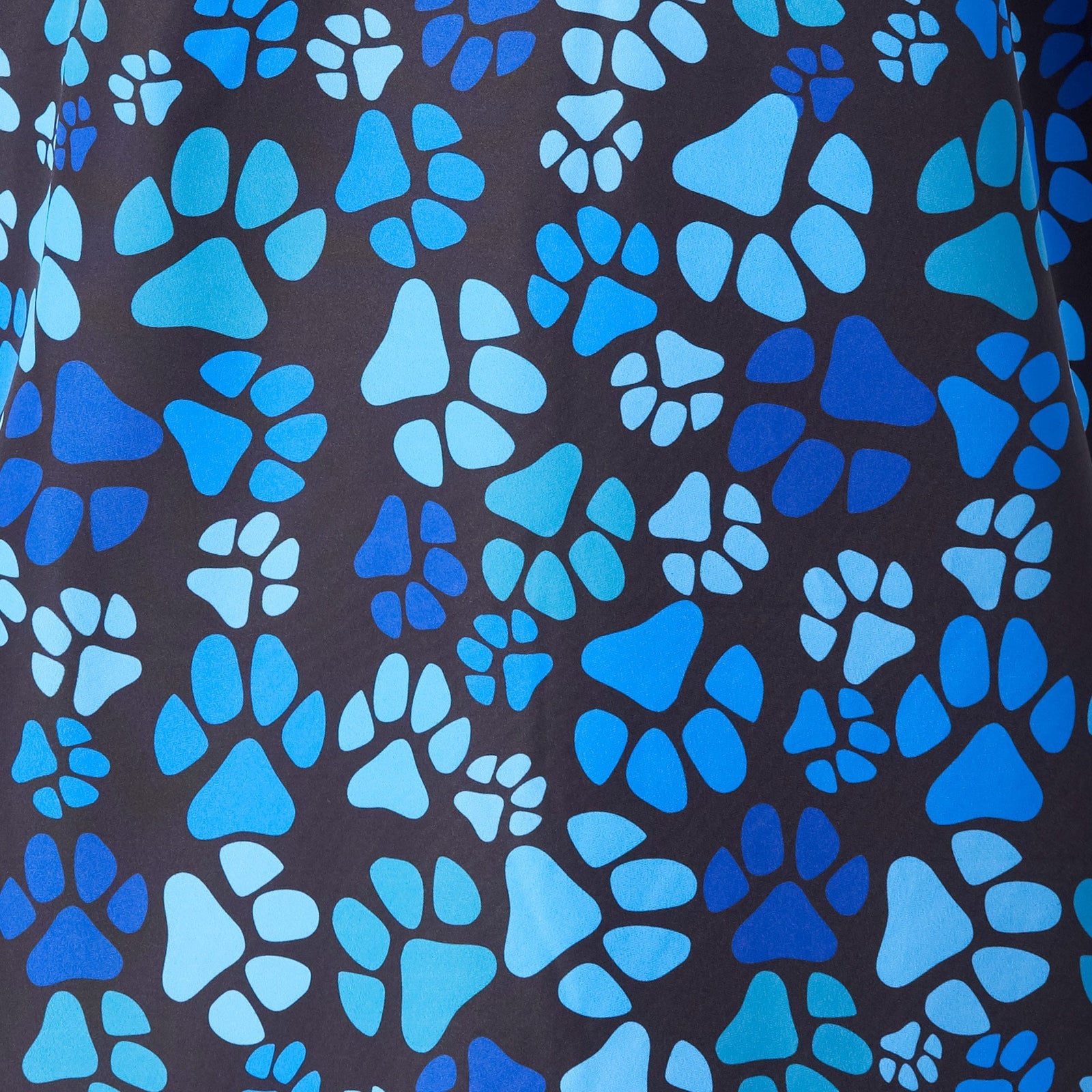 Groomers V-Neck Tunic Blue Paw Print