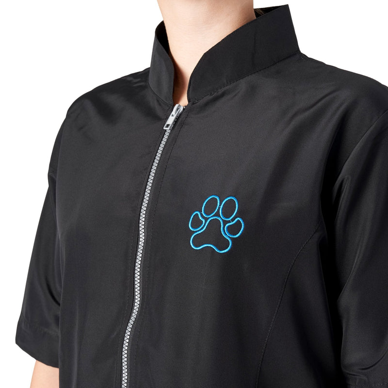 Groomers Mandarin Collar Tunic Black/Blue