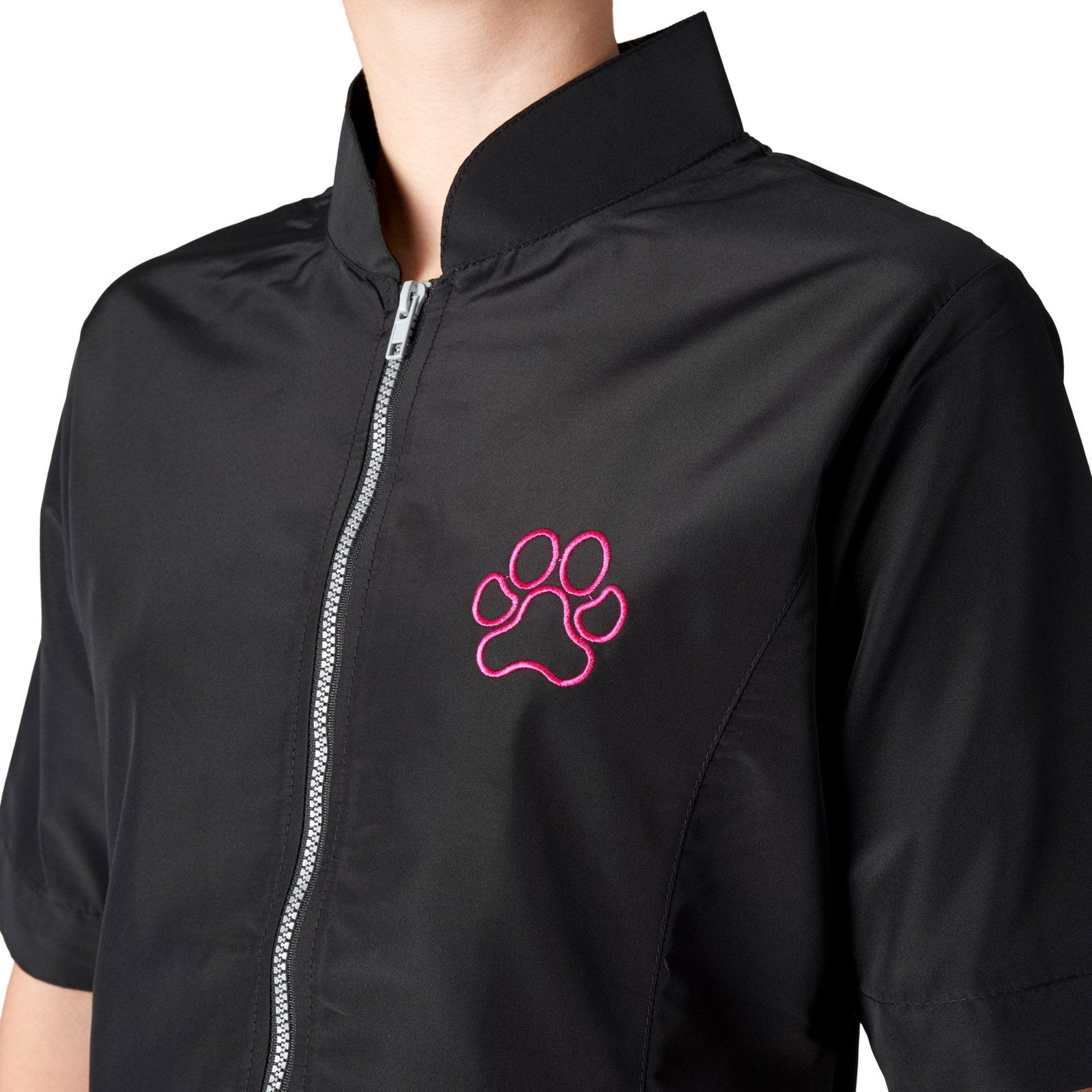 Groomers Mandarin Collar Tunic Black/Pink