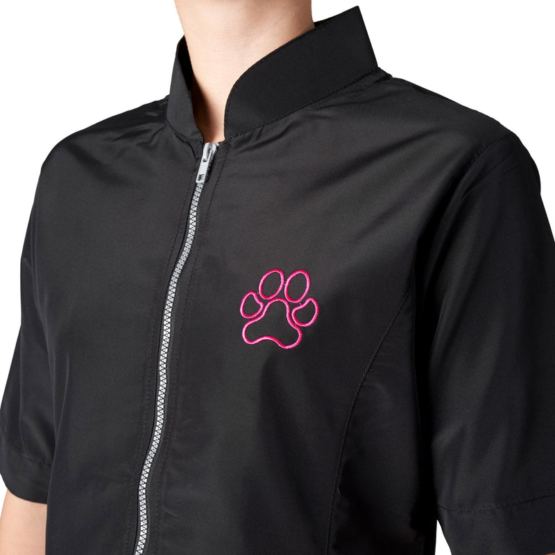 Groomers Mandarin Collar Tunic Black/Pink