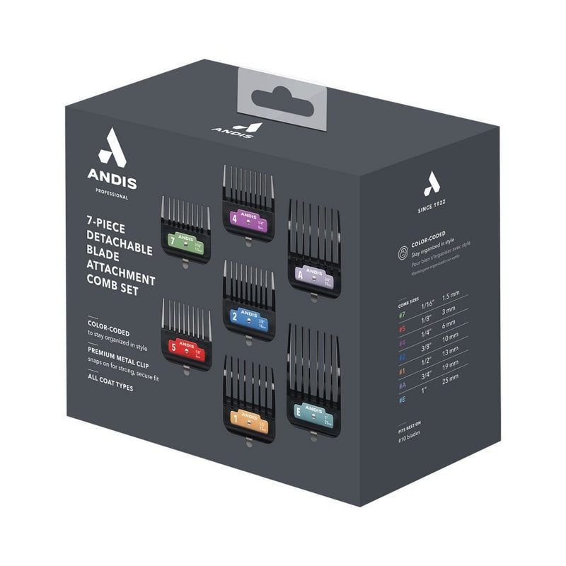 Andis 7-Piece Detachable Blade Attachment Comb Set