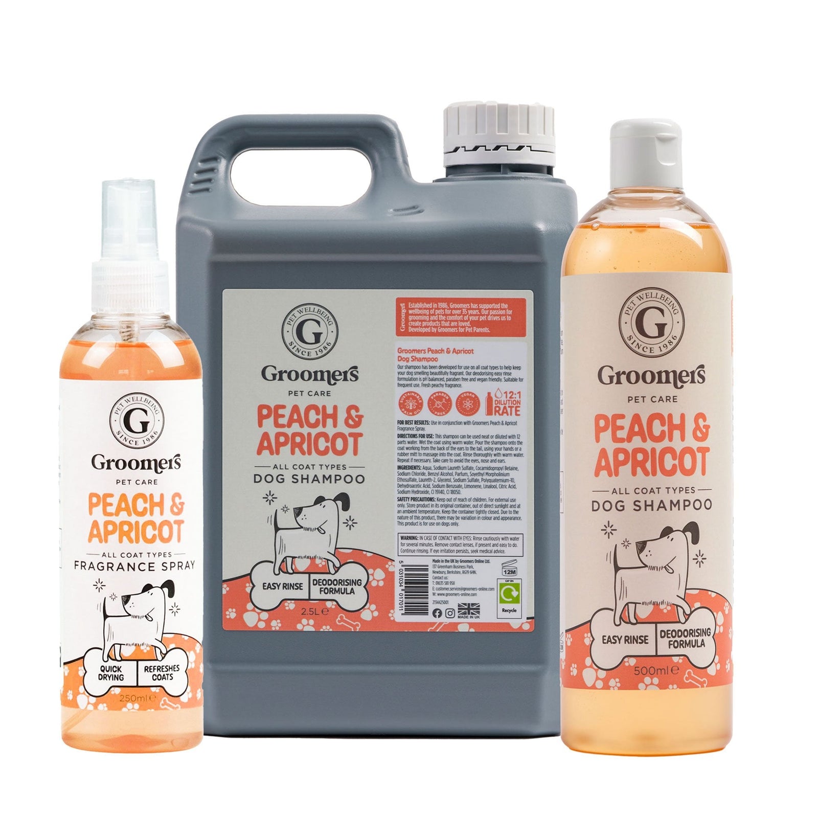 Groomers Peach & Apricot Dog Shampoo