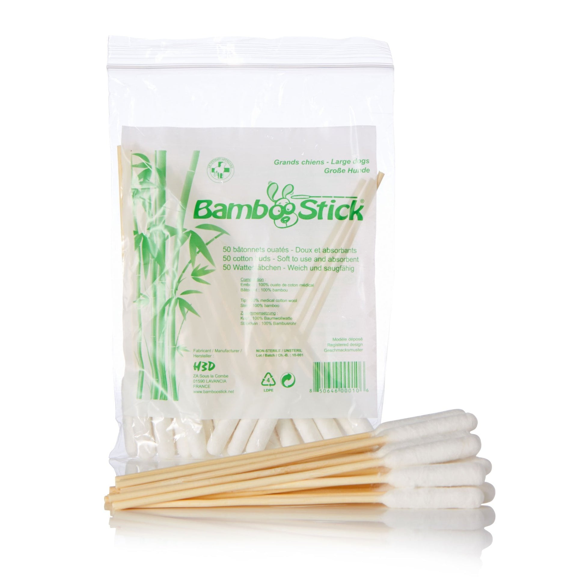 Bamboo Ear Sticks Pack 50
