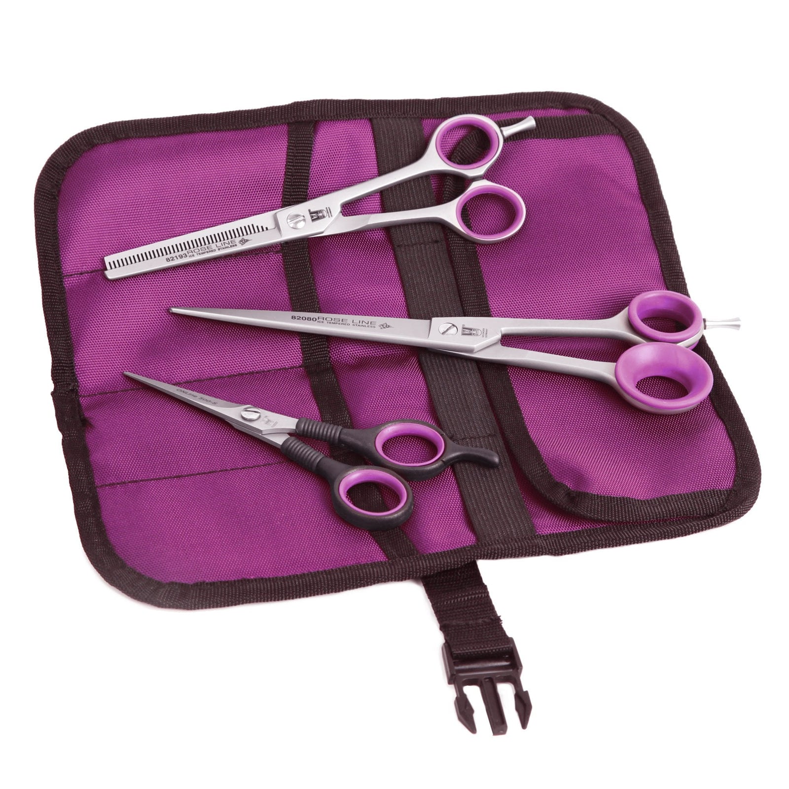 Roseline 3 Piece Scissor Set with Wrap Case