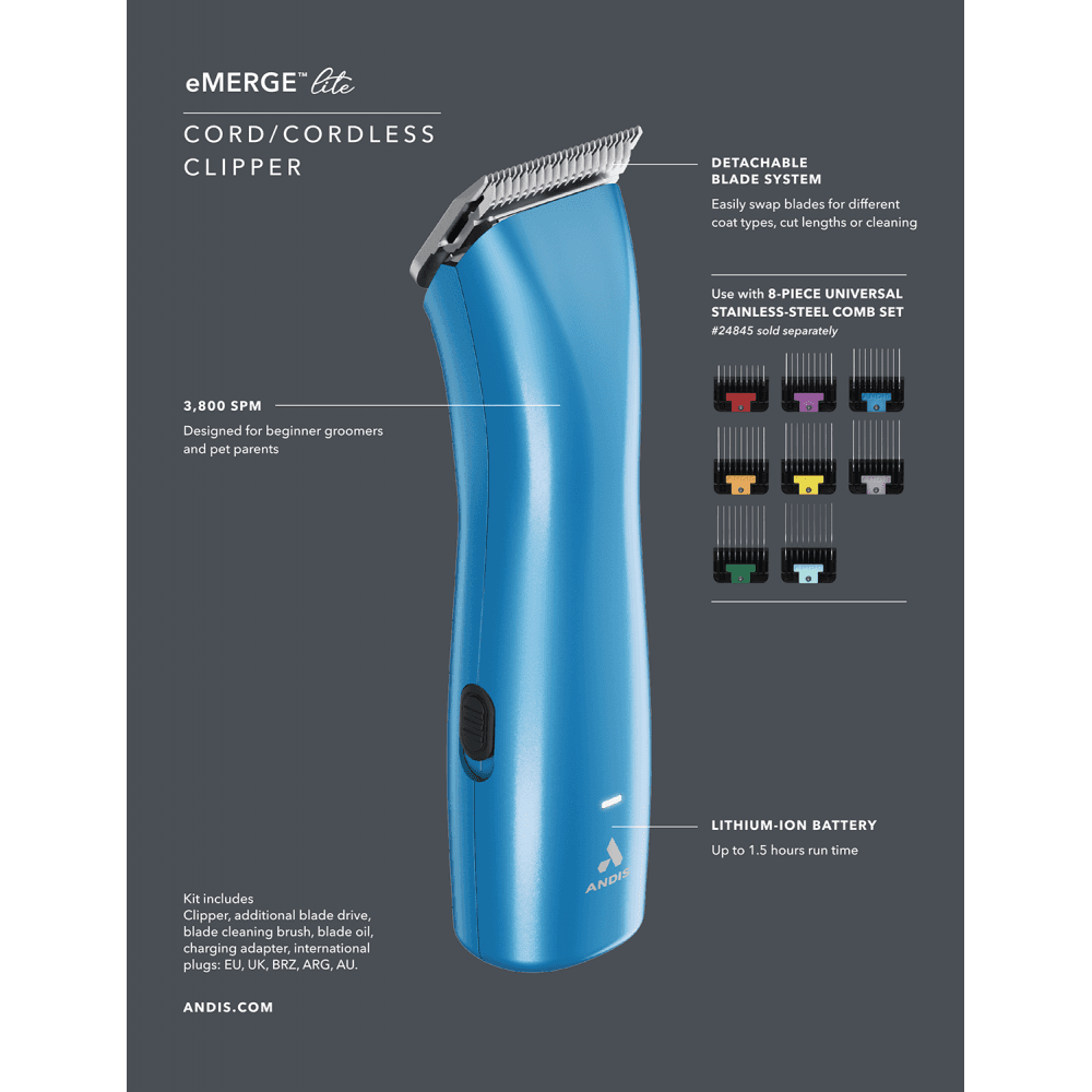 Andis eMERGE Lite Clipper - Blue