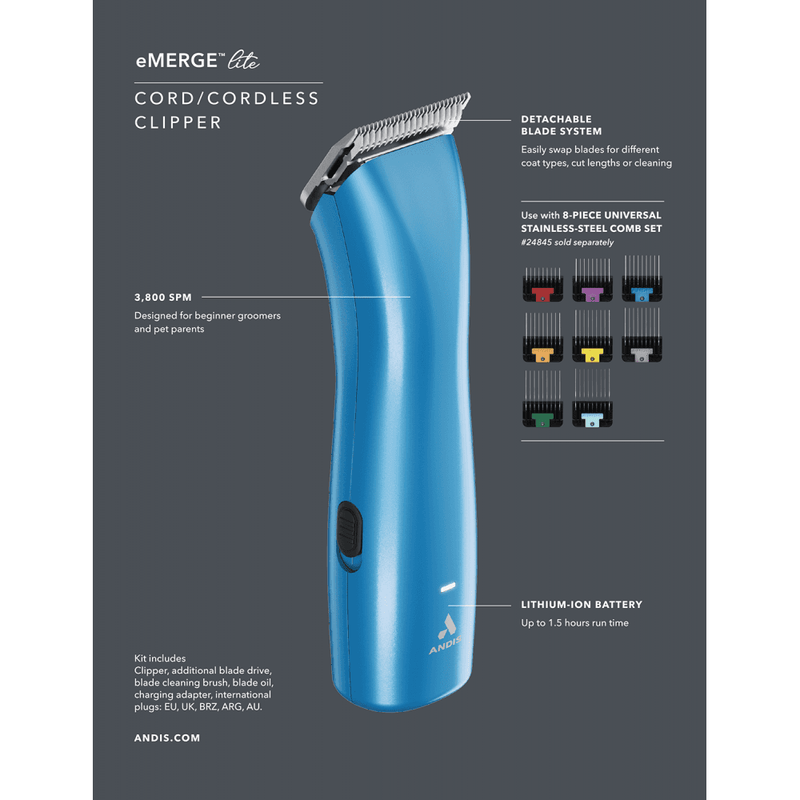 Andis eMERGE Lite Clipper - Blue
