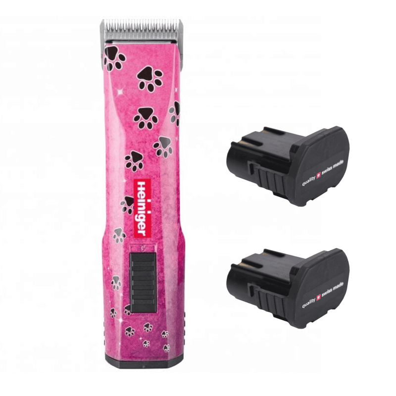 Heiniger Saphir Style Pink Paws Clipper With Two Batteries