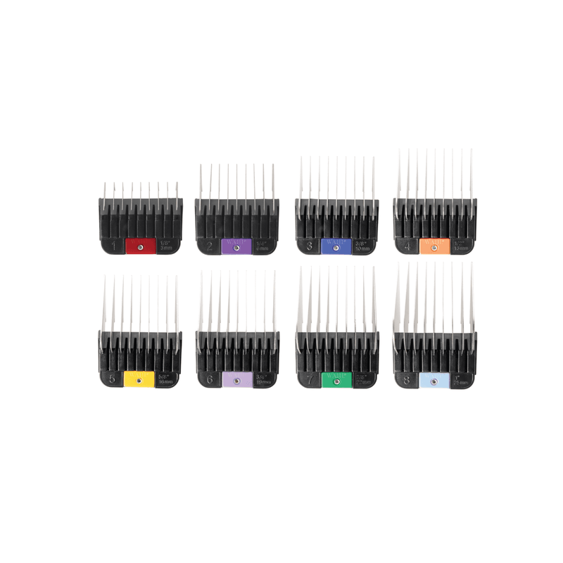 Wahl Stainless Steel Detachable Attachment Combs - 8 Piece Set