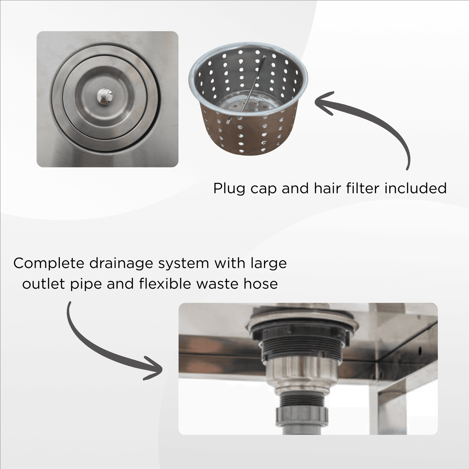 XPower Small Stainless Steel Bath