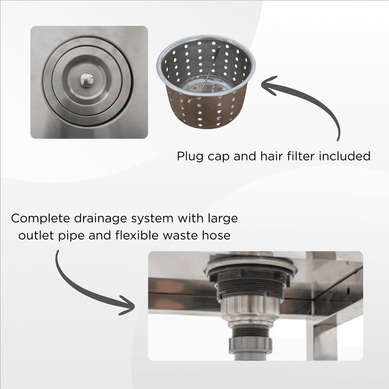 XPower Small Stainless Steel Bath
