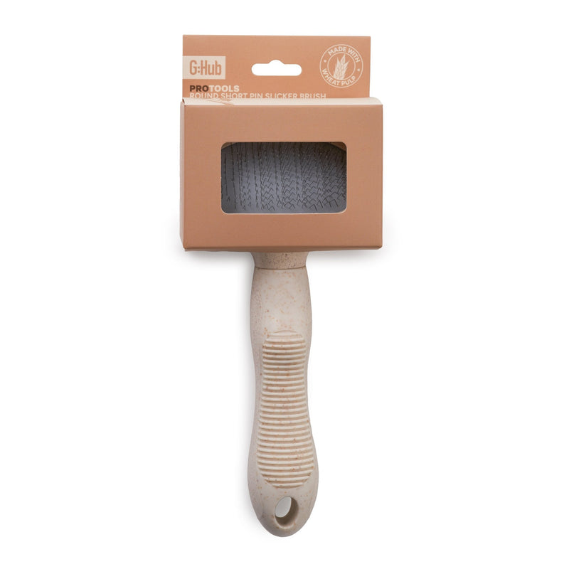 Pro Tools Round Firm Short Pin Slicker Brush