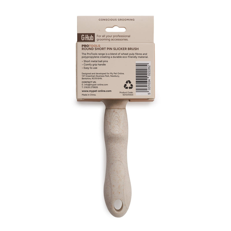 Pro Tools Round Firm Short Pin Slicker Brush