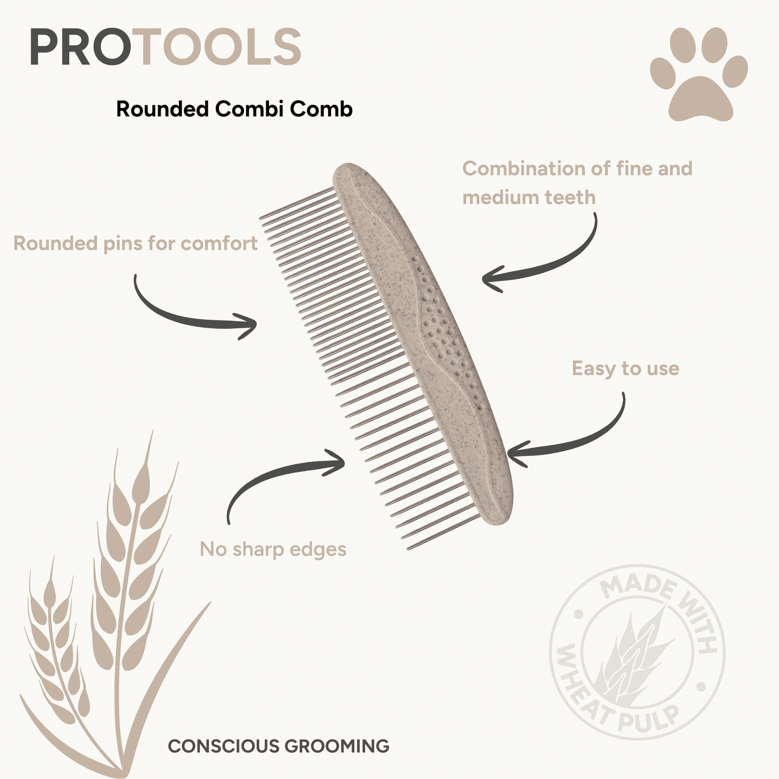 Pro Tools Rounded Combi Comb
