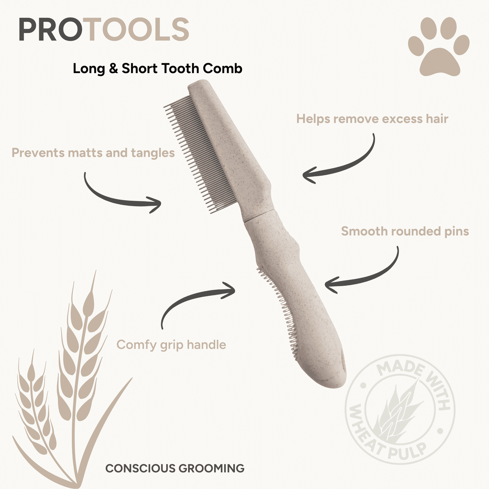 Pro Tools Long & Short Tooth Comb