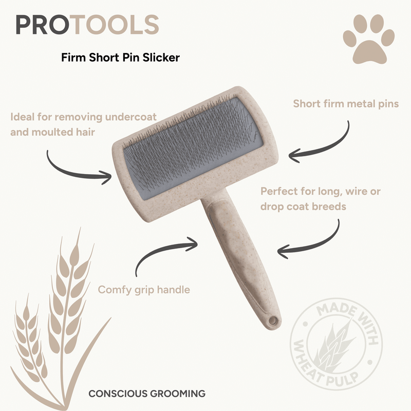 Pro Tools Firm Short Pin Slicker Brush