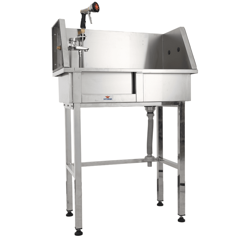 XPower Small Stainless Steel Bath