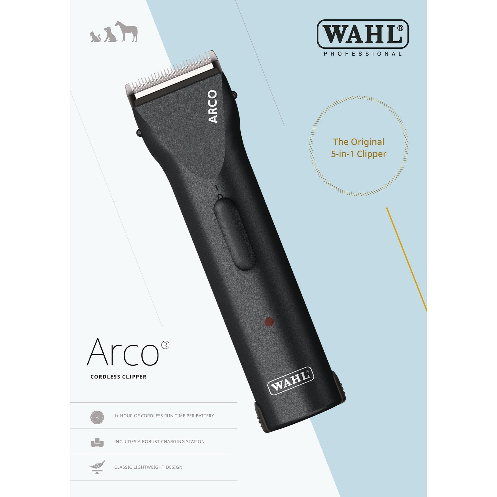 Wahl Arco Cordless Animal Clipper - Black