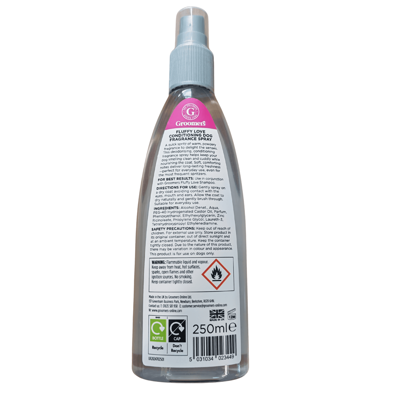 Groomers Limited Edition Fluffy Love Fragrance Spray