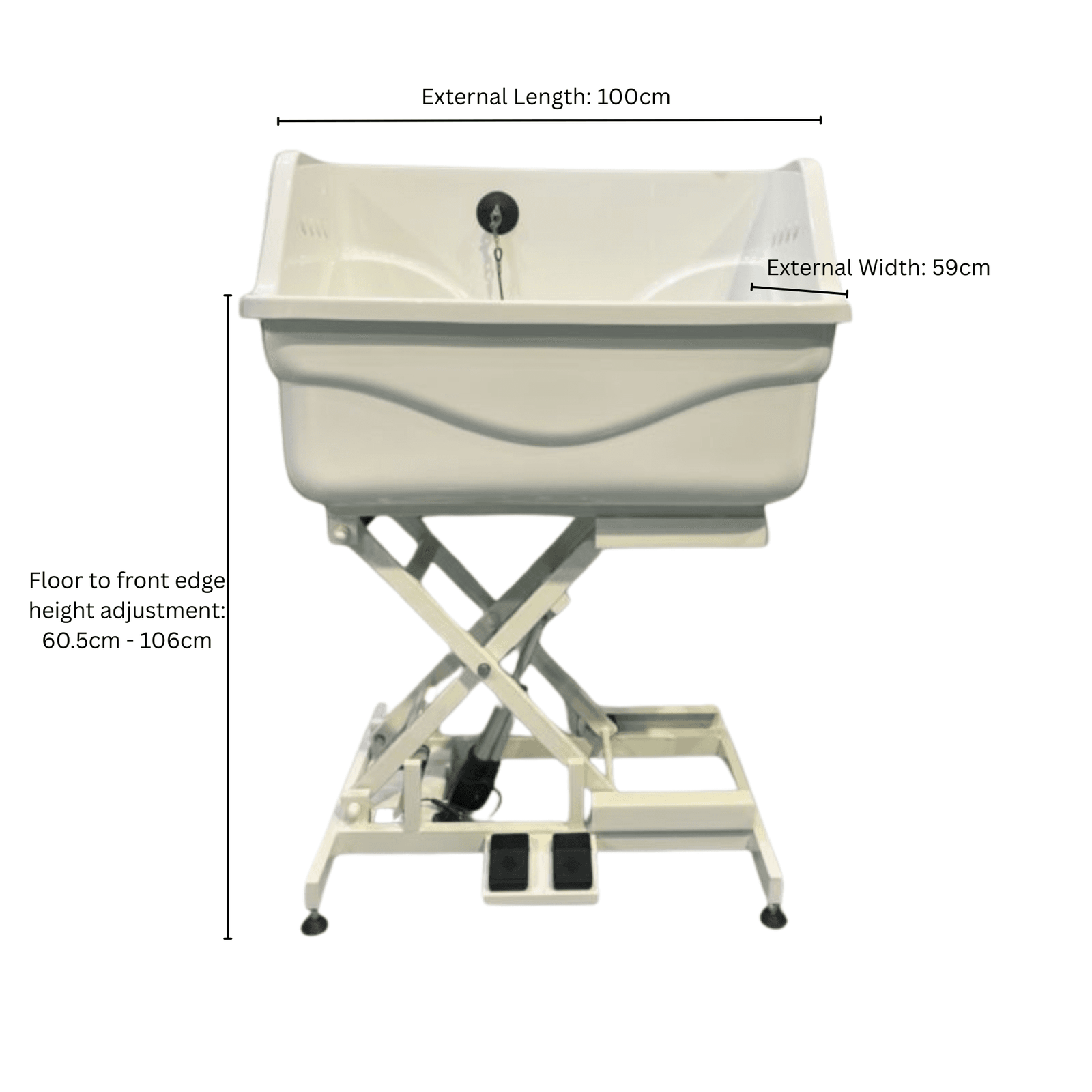 Groomers Elite Electric Fibreglass Bath - Medium 90cm