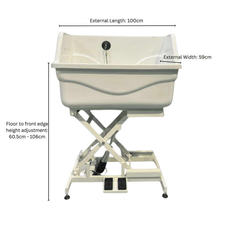 Groomers Elite Electric Fibreglass Bath - Medium 90cm