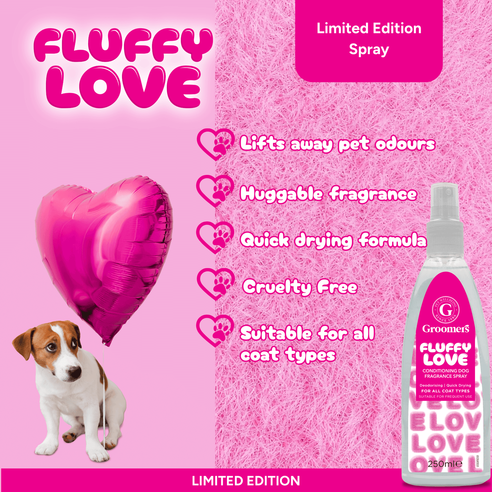 Groomers Limited Edition Fluffy Love Fragrance Spray