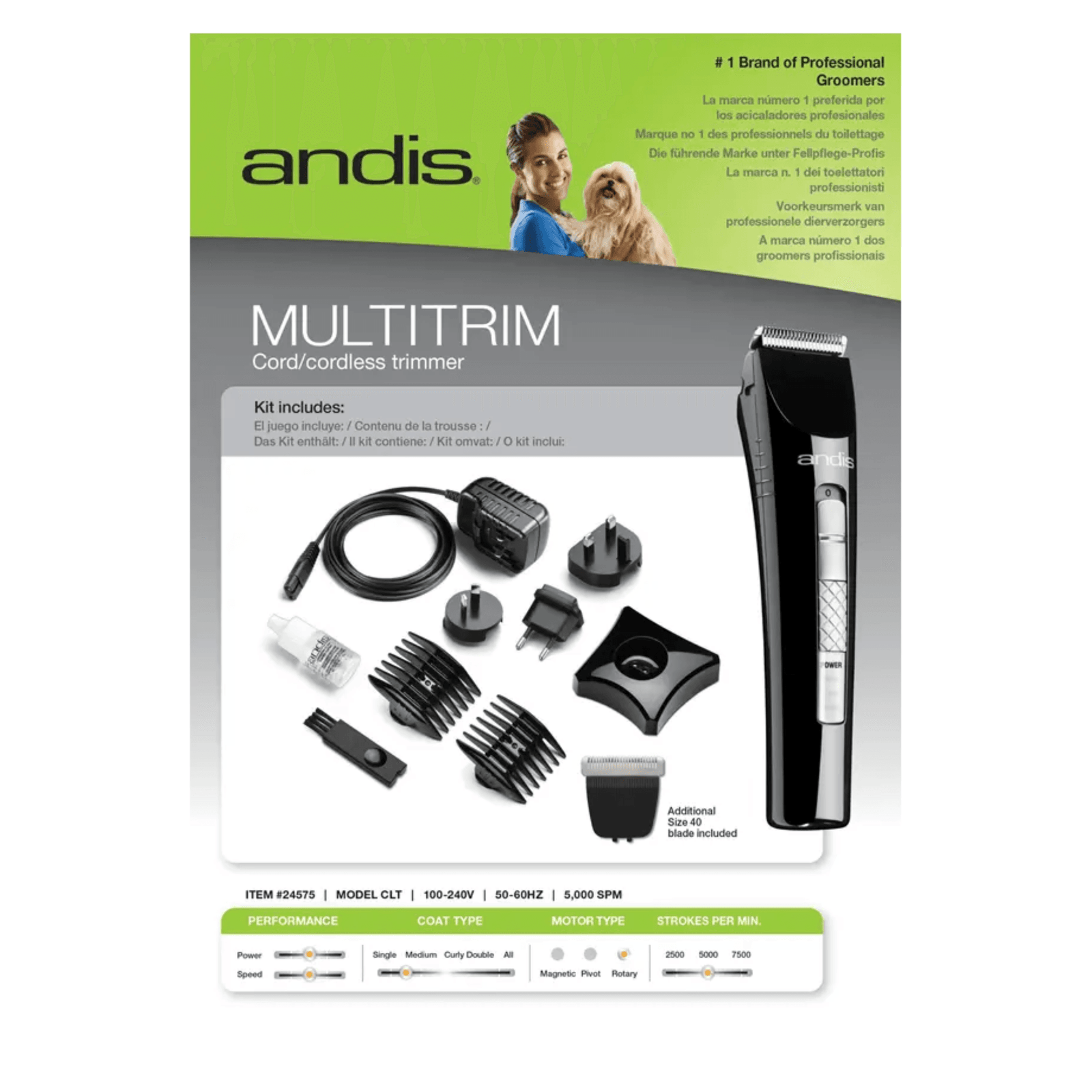 Andis Multitrim Cord/Cordless Trimmer Kit