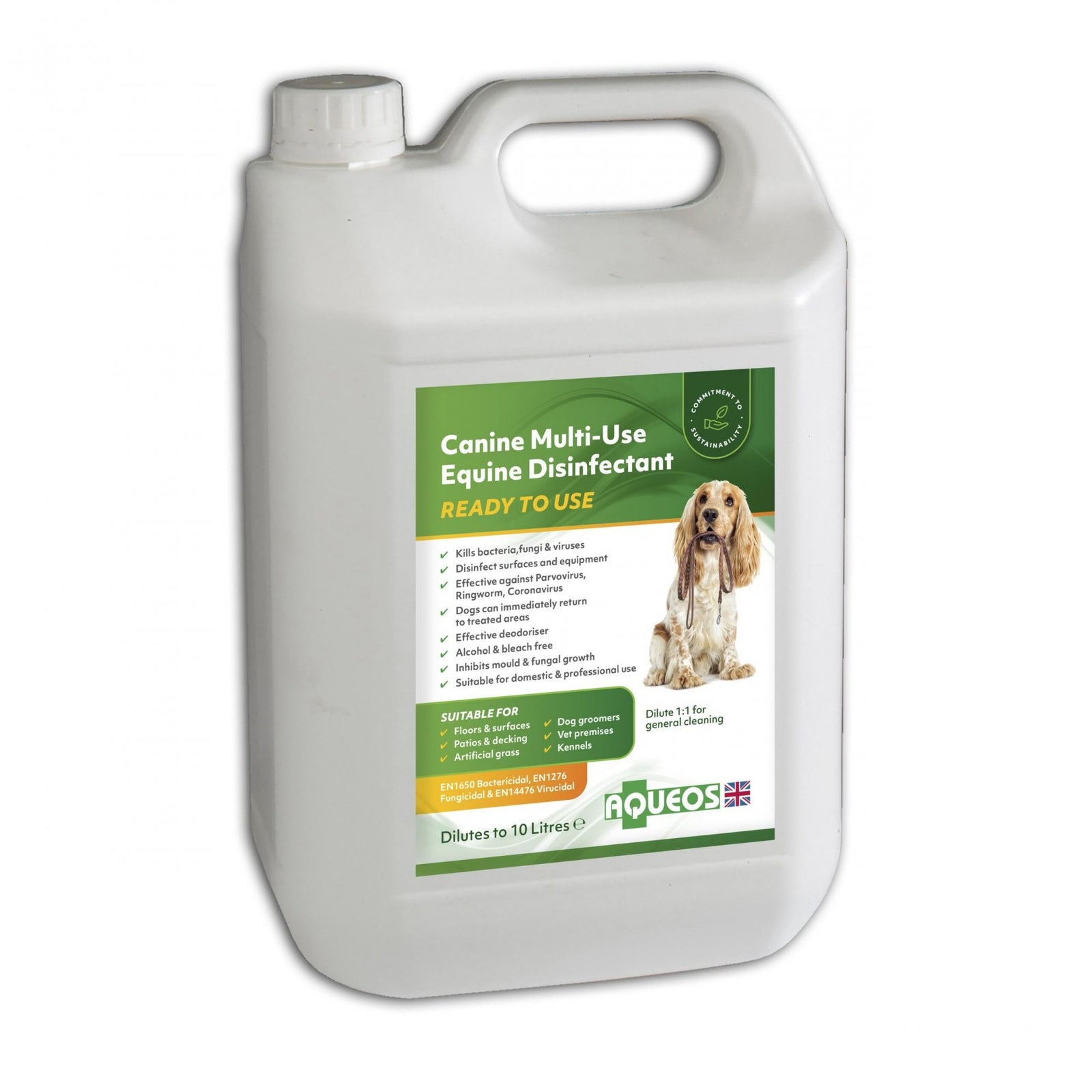 Aqueos Ready-To-Use Canine Disinfectant and Deodoriser