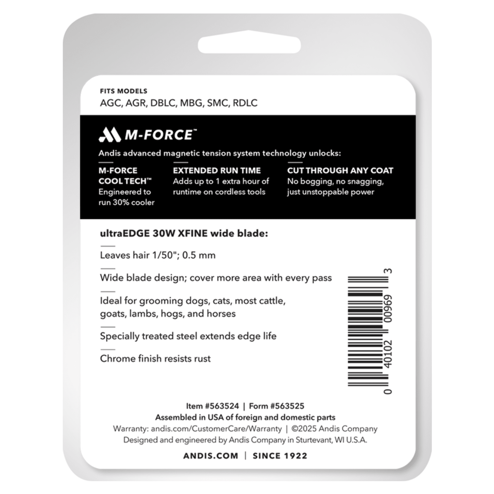 Andis 30W UltraEdge M-Force Wide Blade