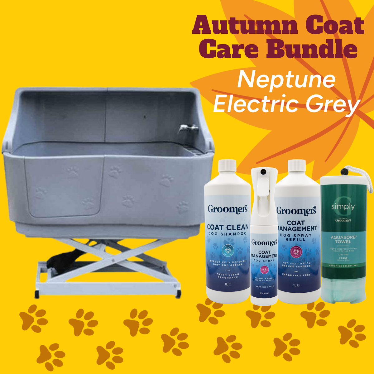 Autumn Bundle - Neptune Electric Grey + Coat Care