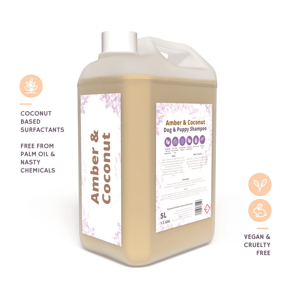 Peanut & Pickle Amber And Coconut Conditioning Dog & Puppy Shampoo - 5L
